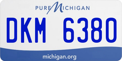 MI license plate DKM6380