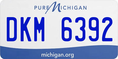 MI license plate DKM6392