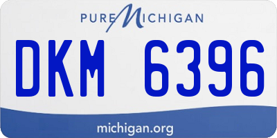 MI license plate DKM6396