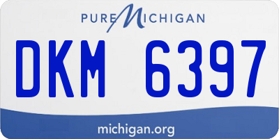 MI license plate DKM6397