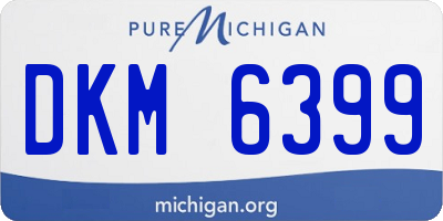 MI license plate DKM6399