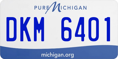 MI license plate DKM6401
