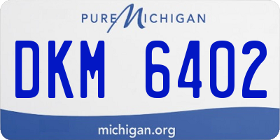 MI license plate DKM6402