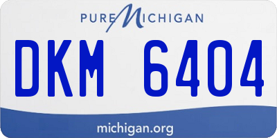 MI license plate DKM6404