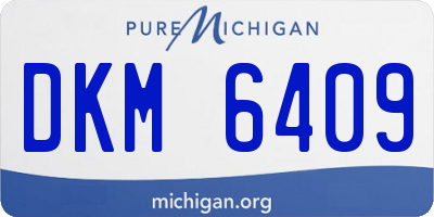 MI license plate DKM6409