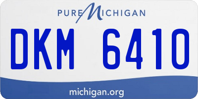 MI license plate DKM6410