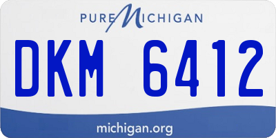 MI license plate DKM6412
