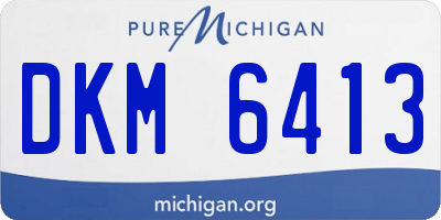 MI license plate DKM6413