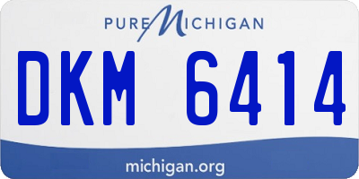 MI license plate DKM6414