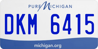 MI license plate DKM6415
