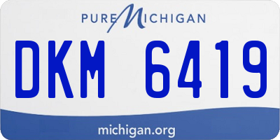 MI license plate DKM6419