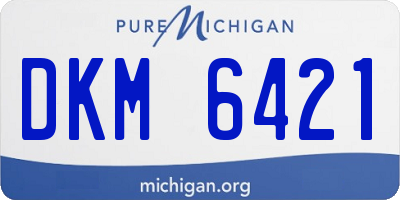MI license plate DKM6421
