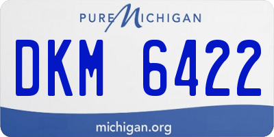 MI license plate DKM6422