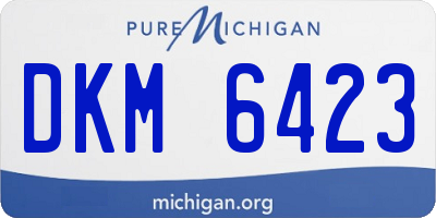 MI license plate DKM6423