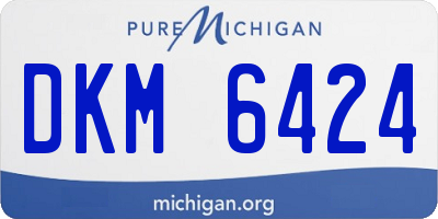 MI license plate DKM6424
