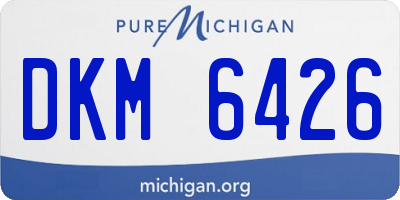 MI license plate DKM6426