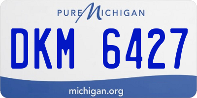 MI license plate DKM6427