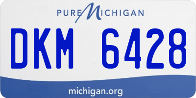 MI license plate DKM6428
