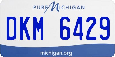 MI license plate DKM6429