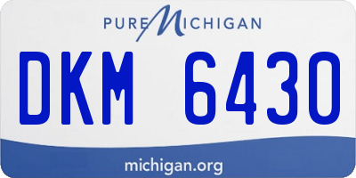 MI license plate DKM6430