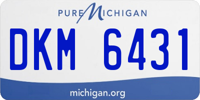 MI license plate DKM6431