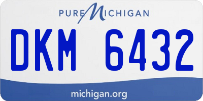 MI license plate DKM6432