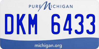 MI license plate DKM6433