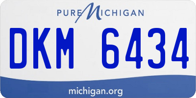 MI license plate DKM6434