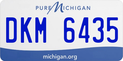 MI license plate DKM6435