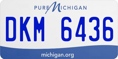 MI license plate DKM6436