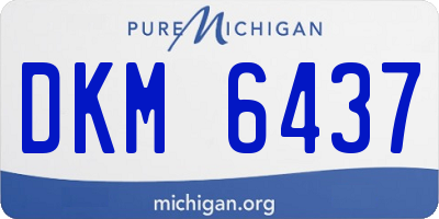 MI license plate DKM6437
