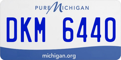 MI license plate DKM6440