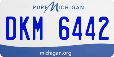MI license plate DKM6442