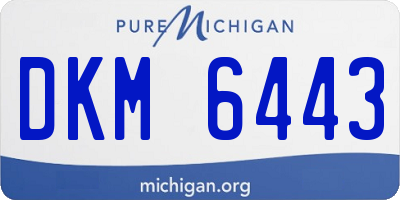 MI license plate DKM6443