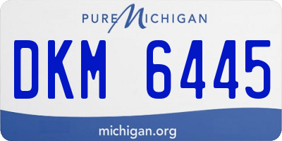 MI license plate DKM6445