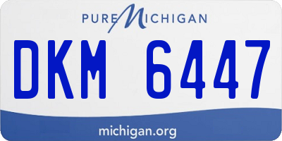 MI license plate DKM6447