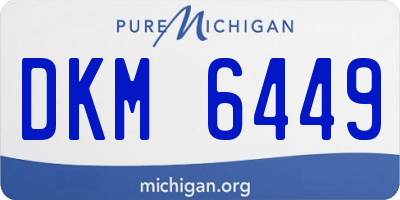 MI license plate DKM6449