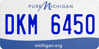 MI license plate DKM6450