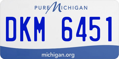 MI license plate DKM6451