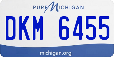 MI license plate DKM6455