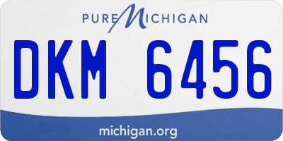 MI license plate DKM6456