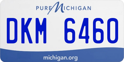 MI license plate DKM6460
