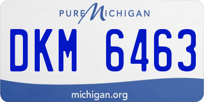 MI license plate DKM6463