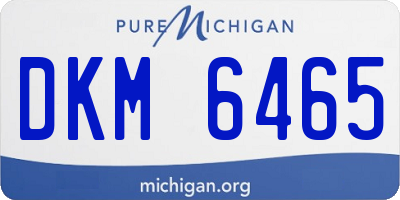 MI license plate DKM6465