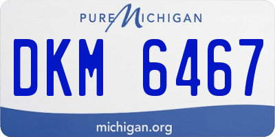 MI license plate DKM6467