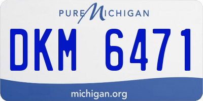 MI license plate DKM6471