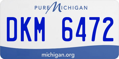 MI license plate DKM6472