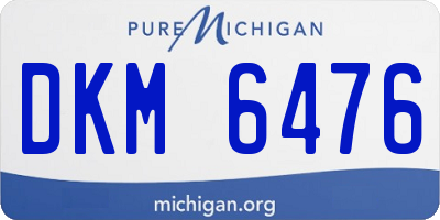 MI license plate DKM6476