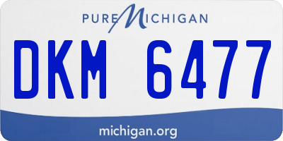 MI license plate DKM6477