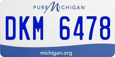 MI license plate DKM6478